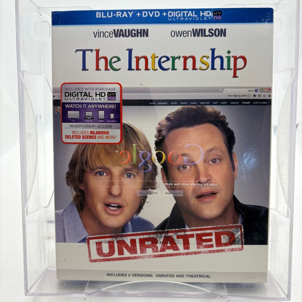 The Internship Blu-ray DVD Digital HD Unrated Vince Vaughn Owen Wilson 2013
